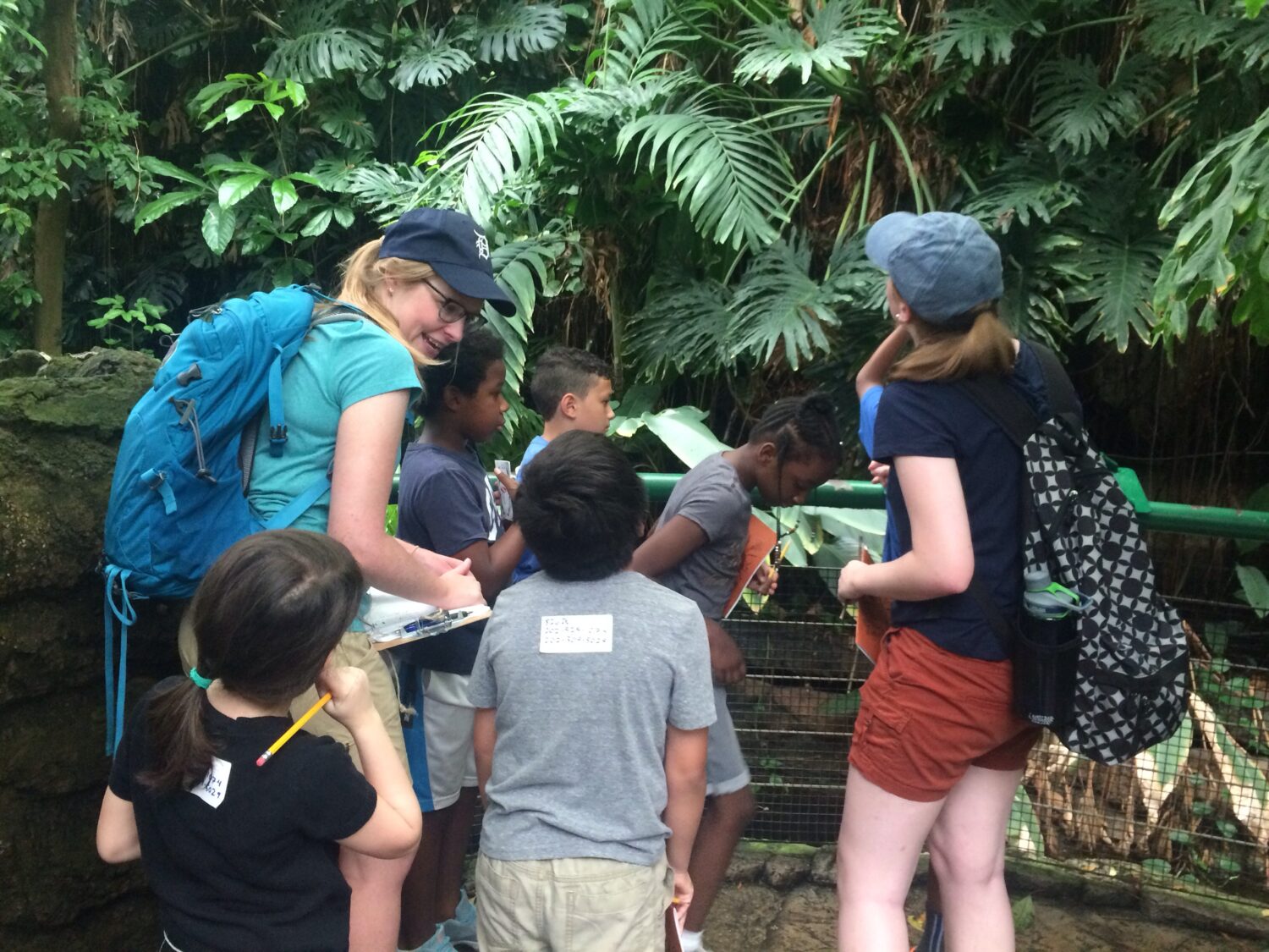 Students at an 826DC summer program explore nature and write about what they observe